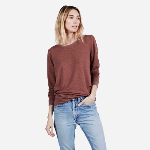 Everlane Women's French Terry - Heather Brick