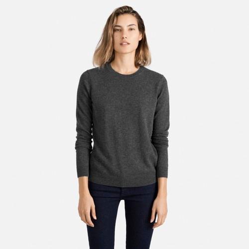 Everlane The Women's Crew Cashmere Sweater - Dark Grey