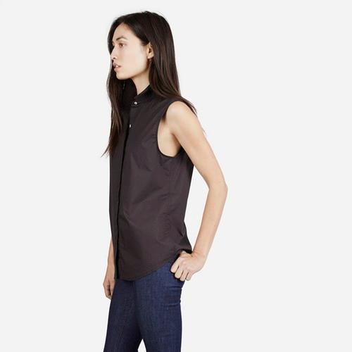 Everlane The Poplin Sleeveless - Muted Black