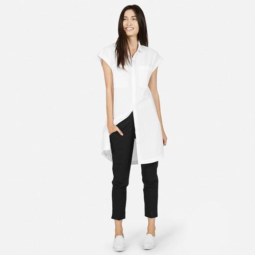 Everlane The Short-sleeve Shirt Dress - White Poplin