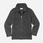 Everlane The Ribbed Wool Zip Cardigan - Black Marl