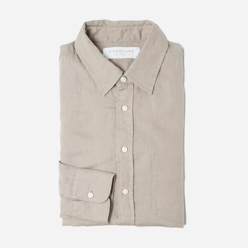 Everlane Men's Linen Long-sleeve - Tan