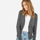 Everlane The Luxe Sweater Cardigan - Charcoal