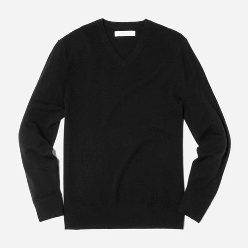 Everlane The Men's Cashmere V-neck - Black