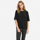 Everlane The Silk Short-sleeve Crew - Black