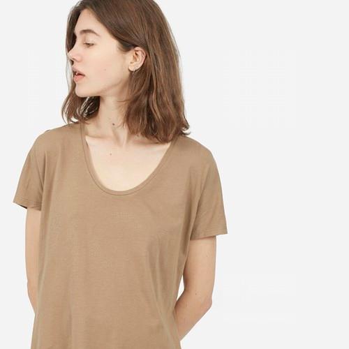 Everlane Women's U-neck Tee - Clay