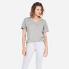 Everlane Women's Slouchy Cotton Slub V - Light Grey