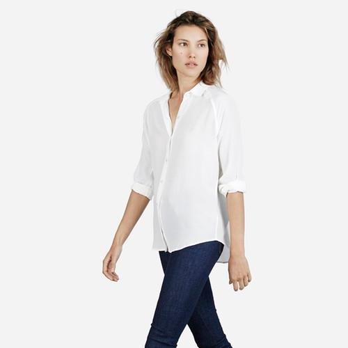 Everlane The Silk Point Collar - White