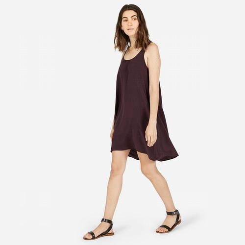 Everlane The Silk Tank Dress - Burgundy