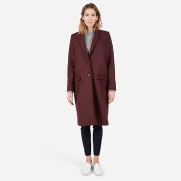 Everlane The Women's Wool Overcoat - Burgundy