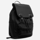 Everlane The Twill Backpack - Black + Black Leather