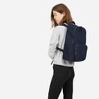Everlane The Modern Zip Backpack - Navy With Black Leather