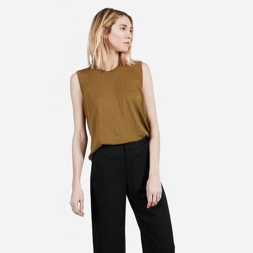 Everlane Women's Luxe Wool Sleeveless - Mustard