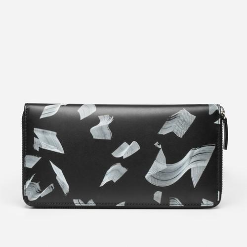 Everlane The Artist Print Slim Zip Wallet - Black/white Print