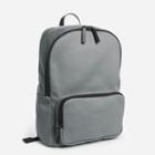 Everlane The Mini Modern Small Zip Backpack - Grey With Black Leather
