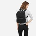 Everlane The Mini Modern Small Zip Backpack - Black With Black Leather