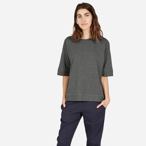Everlane The Texture Tee - Dark Grey