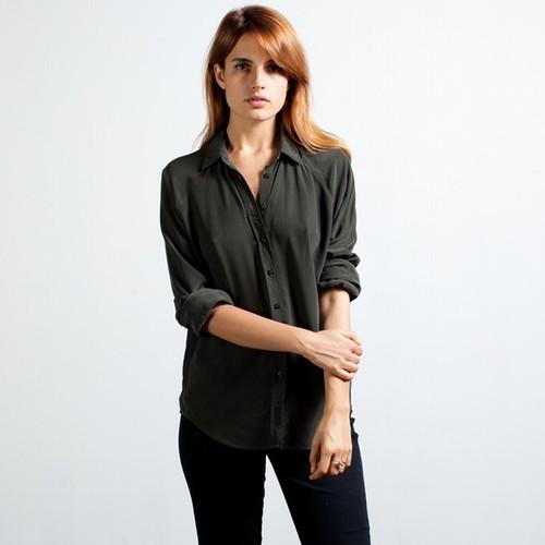 Everlane The Silk Point Collar - Pine