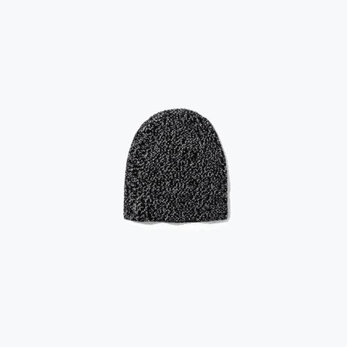 Everlane Mini Chunky Knit Beanie - Black Marl
