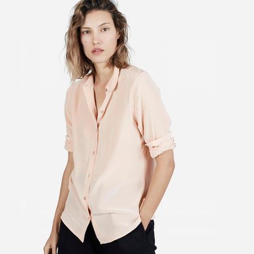 Everlane The Silk Rounded Collar - Blush