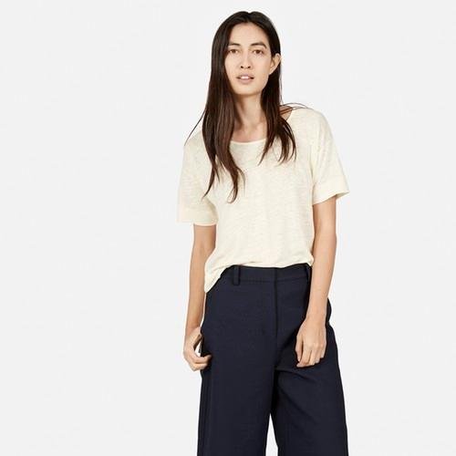 Everlane Women's Linen Short-sleeve Tee - Cream