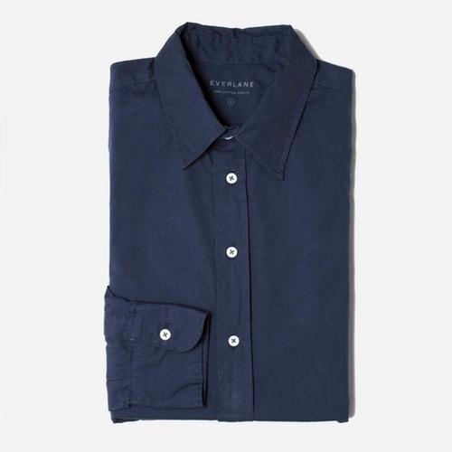 Everlane The Slim Fit Poplin - Navy