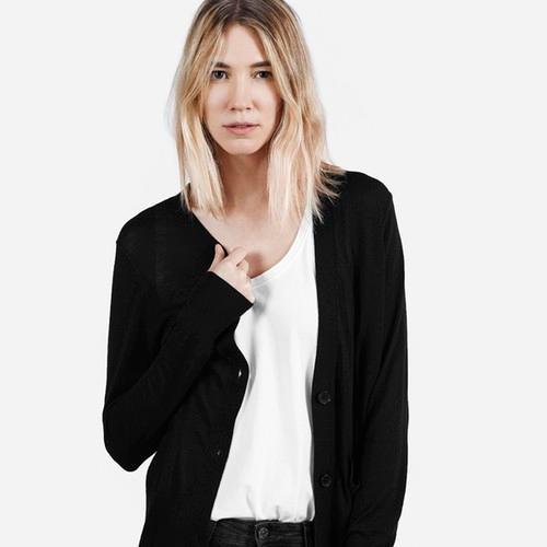Everlane Women's Luxe Wool Cardigan - Black