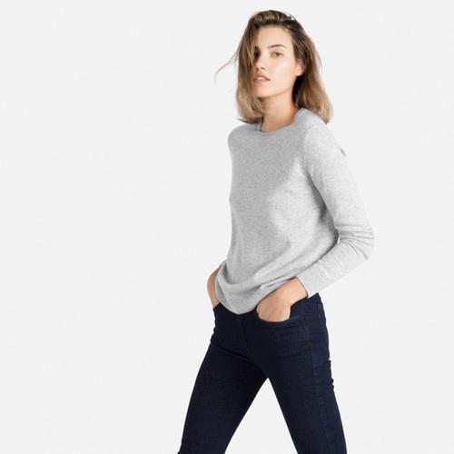 Everlane The Women's Cashmere Crew - Light Grey