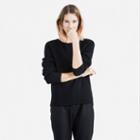 Everlane The Chunky Knit Raglan - Black