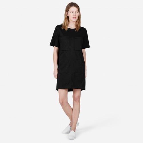 Everlane The Cotton Pocket Dress - Black