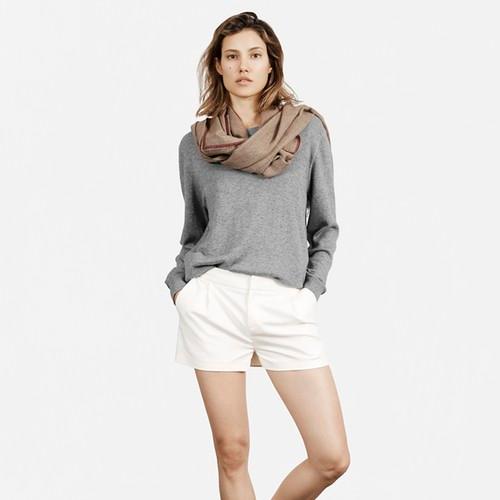Everlane The Pleated Short - Cream