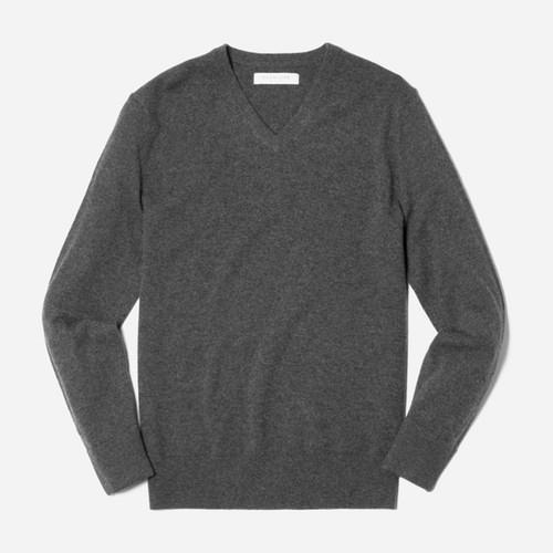 Everlane The Men's Cashmere V-neck - Charcoal