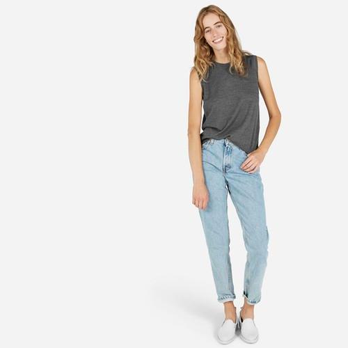 Everlane The Luxe Sweater Sleeveless - Charcoal