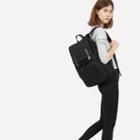 Everlane The Modern Snap Backpack - Black With Black Leather