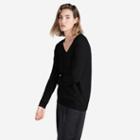Everlane The Women's V-neck Cashmere Sweater - Black
