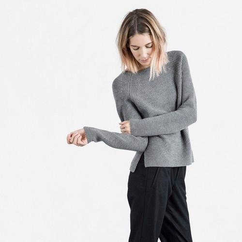 Everlane The Chunky Knit Raglan - Grey