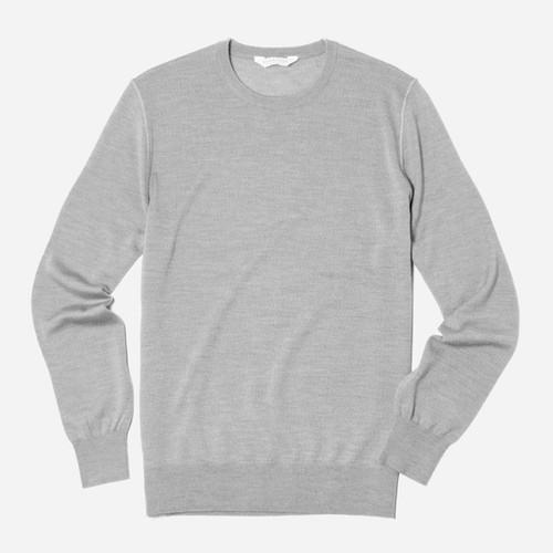 Everlane The Men's Luxe Merino Crew Sweater - Heather Grey