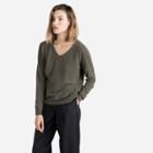 Everlane The Women's V-neck Cashmere Sweater - Green