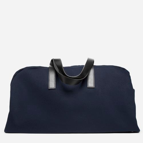 Everlane The Twill Weekender - Navy With Black Leather