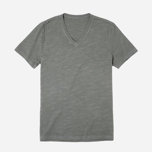 Everlane Men's Cotton Slub V - Dark Grey