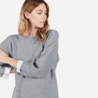 Everlane The Luxe Double-knit Sweater Dress - Grey/ivory