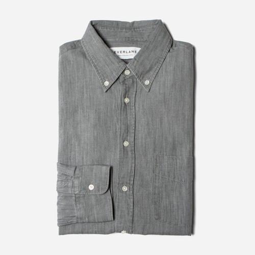 Everlane The Slim Fit Oxford - Grey Denim