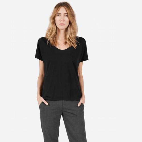 Everlane The Cotton U-neck - True Black