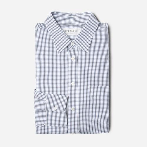 Everlane The Slim Fit Poplin Shirt - Blue Check