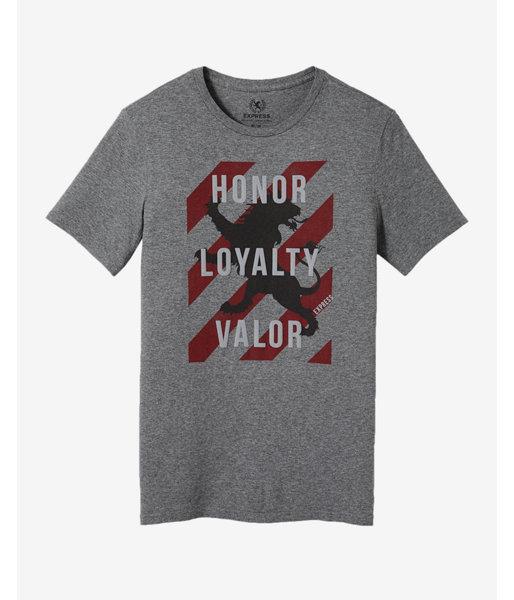 Express Mens Honor Valor Lion Graphic T-shirt