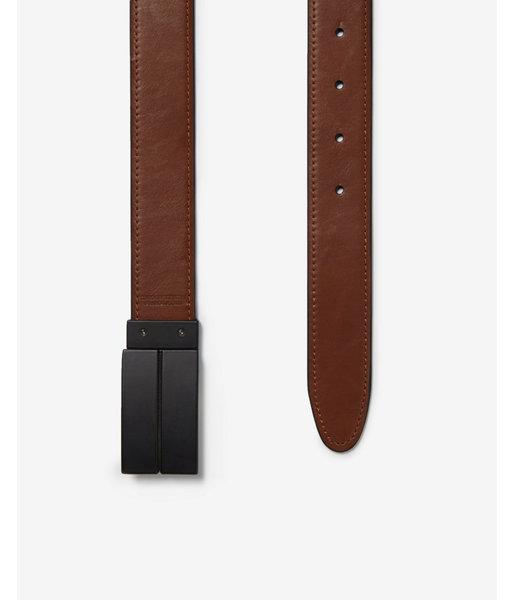 Express Mens Matte Center Line Plaque Reversible Belt