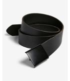 Express Mens Black Leather Plaque Belt