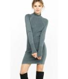 Express Women's Dresses Ribbed Mock Neck Sweater