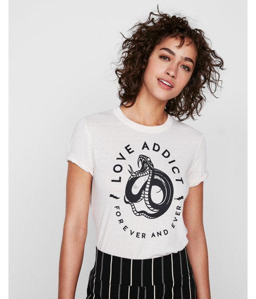 Express Womens Express One Eleven Love Addict Tee