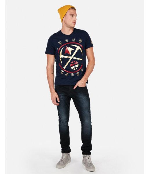 Express Mens Denver Nuggets Nba Crew Neck Foil Graphic Tee
